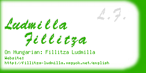ludmilla fillitza business card